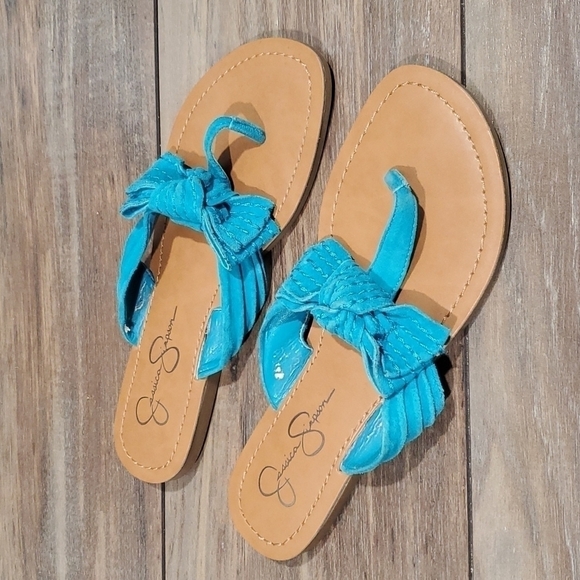 Jessica Simpson Womens Jumba thong flip flop flats sandals sz 7.5B - Picture 2 of 12